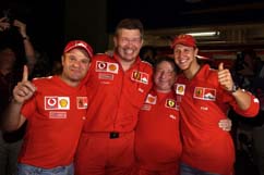 Barrichello, Brawn, Todt, Schumacher