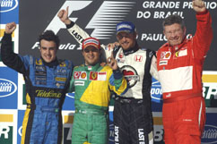 Felipe, Ross Brawn, Alonso + Button