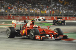 Kimi during the race