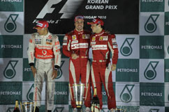 Fernando auf Platz 1, Felipe auf 3. Platz
