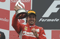 Fernando auf dem Podest - wieder 2. Platz
