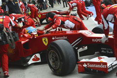 Alonso und Felipe beim Qualifying