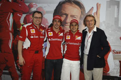 Ferrari Präsident beim Kurzbesuch