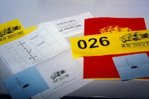 Roadbook, programme, participant sticker