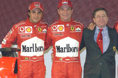 Felipe Massa, Rubens und Jean Todt 2003