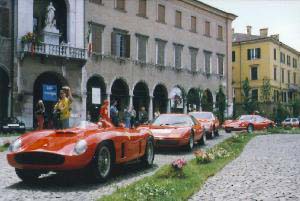 Modena - Ferraris in a row in front of the town hall